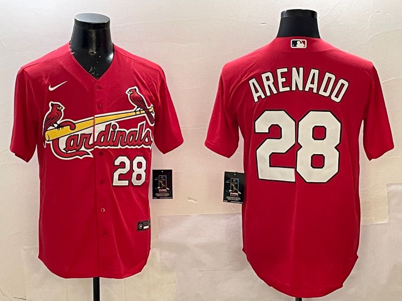 Men St.Louis Cardinals #28 Arenado Red Game 2025 Nike MLB Jersey style 2->women nfl jersey->Women Jersey
